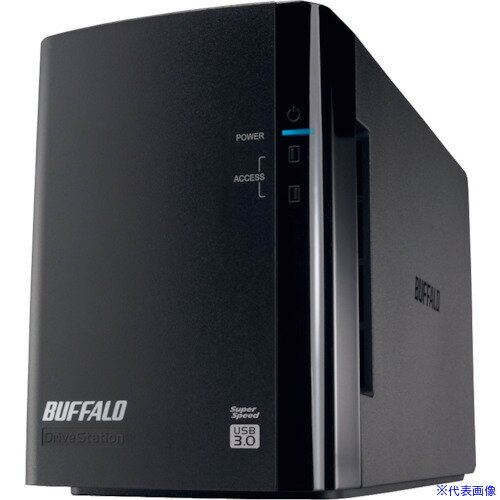 ■バッファロー ドライブステーション ミラーリング機能搭載 USB3.0用 外付けHDD 2ドライブモデル 4TB HDWL4TU3R1J(4295135)[送料別途見積り][法人・事業所限定][掲外取寄]