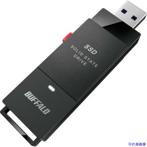 ■BUFFALO USB3.2(Gen1) ポータブルSSD 1.0TB スティック型 SSDPUT1.0U3BKC(4298372)