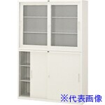 ■ウチダ 書庫引き違い4X3型ガラス 58472650(4318895)[送料別途お見積り][法人限定][外直送]