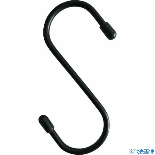 ■TRUSCO まとめ買い スチールSフック 200mm 黒 70個 TTSH200BKBOX(4336807)