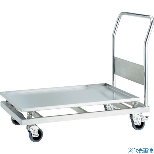 乐天商城 - ■TRUSCO ステンレス台車 SUS304 防振台車 600X450 帯電防止U車輪 SBSD6045TBU(4356445)[法人限定][直送元]