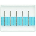 ■TRUSCO 超硬バーセットAシリーズ 軸3mm 刃径3mm 5本セット TBA0305S(4365577)