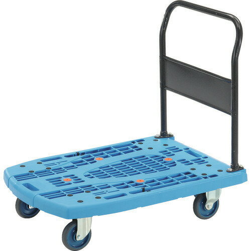 ■TRUSCO 樹脂台車 カルティオビッグ 固定 900X620 ストッパー付 青 MPK900BS(4369980)