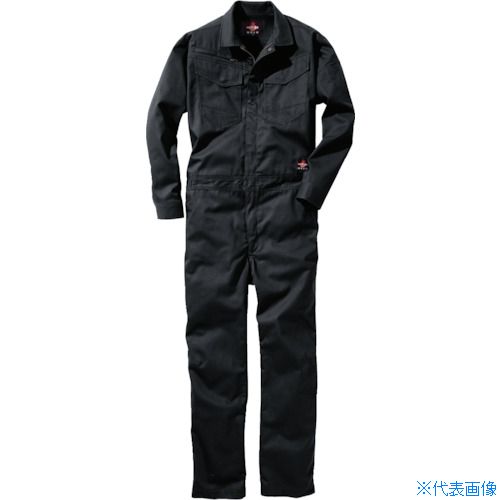 Rakuten - ■HOOH 難燃ツナギ L ブラック 4208L20(4371702)[送料別途お見積り][法人限定][メーカー取寄]