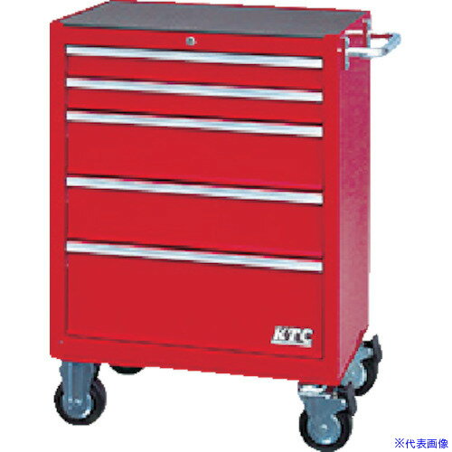 ■KTC ローラーキャビネット(5段5引出し)(レッド) SKX3805(4390580)[送料別途お見積り][法人限定]