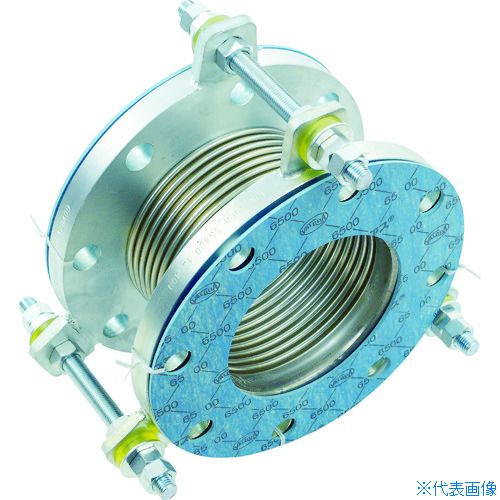 ■TOFLE フランジ無溶接型防振継手 10K SS400 50AX150L VJ10K50150(4398611)