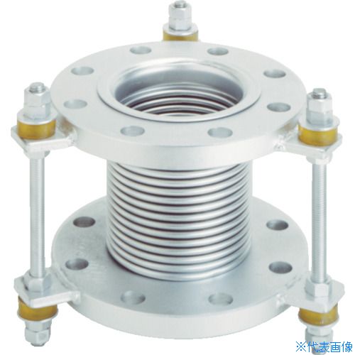 ■TOFLE フランジ無溶接型防振継手 10K SS400 80AX150L VJ10K80150(4398637)