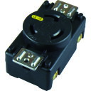 ■アメリカン電機 引掛形 パネル用コンセント 接地2P20A250V 3220PL6(4419677)