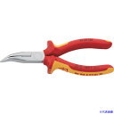 ■KNIPEX 絶縁1000V先曲ラジオペンチ 160mm 2526160(4467523)