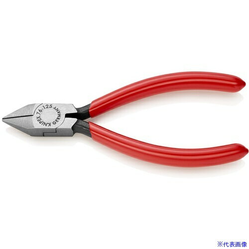 ■KNIPEX エレクトロニクスニッパー プラスチックハンドル 先細ヘッド 7681125(4468937)