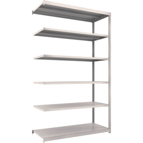 ■TRUSCO スチールラック M1.5型軽中量棚 1460×595×H2400 6段連結 ネオグレー M1.58566B(NG)(4500369)