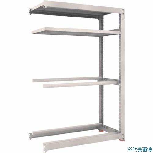 ■TRUSCO スチールラック M3型中量棚 1200X571XH1800 棚板2段+タイヤ2段 連結 M36462Y2B(4501063)(4.0)