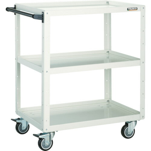 ■TRUSCO ツールワゴン イーグルワゴン 750×500×H880 ウレタン4輪自在 ホワイト EGW973UJW(4502388)