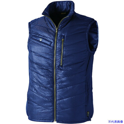 ■CHUSAN d-HEATエンボスベスト N・ネイビー 6L 88828116L(4528709)[送料別途見積り][法人・事業所限定][掲外取寄]