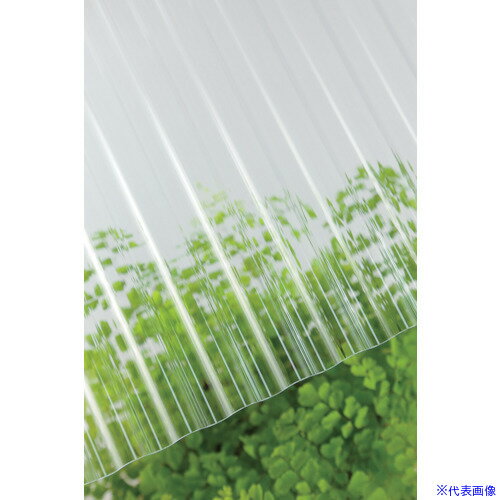 ■タキロン ポリカ波板 32波 9尺 610クリア 217965(4531817)×10[送料別途お見積り][法人限定][直送]