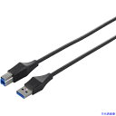 ■バッファロー ユニバーサルコネクター USB3.0 A to B スリムケーブル 2.0m ブラック BSUABSU320BK(4538114)[送料別途見積...