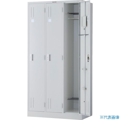 ■TRUSCO スタンダードロッカー 3人用 900X515XH1790 W色 WL37(4540956)[法人限定][...