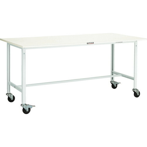■TRUSCO 軽荷重作業台(150kg)AE型 1800X750XH846 φ100キャスター付 ダークグレー色...