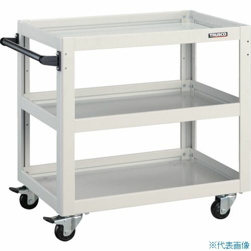 ■TRUSCO ツールワゴン ドルフィン 750X500 4輪自在 ホワイト DLWS773JW(4547756)