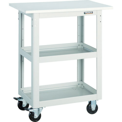 ■TRUSCO ツールワゴン ドルフィン 天板付 900X600 ホワイト DLWS973TW(4548132)