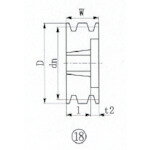 EVN ブッシングプーリー SPA 150mm 溝数3 SPA1503 4554809 [送料別途見積り][法人・事業所限定][メーカー取寄]