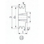 EVN ブッシングプーリー SPB 200mm 溝数2 SPB2002 4554973 [送料別途見積り][法人・事業所限定][メーカー取寄]