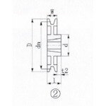 ■EVN ブッシングプーリー SPB 250mm 溝数1 SPB2501(4555023)[送料別途見積り][法人・事業所限定][メーカー取寄]