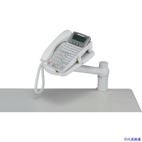 ■BUFFALO テレホンスタンド 卓上用 アームタイプ ホワイト BSTS01(4560677)