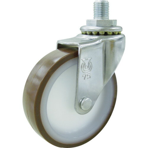 ■TRUSCO V型ステンレスワゴン用キャスター ET75URM12X14(4572041)[送料別途お見積り][法人限定][直送]