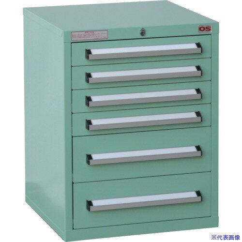■OS ミゼットキャビネット 間口418×奥行407×高さ543mm(若草色)最大積載量140kg M82(4572408)[法人限定]..