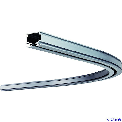 ■岡田 カーテンレール D40隙間シートカーブレール800×800×500Rアルミ 20L02AS(4574877)[送料別途お見積り][法人限定][直送]