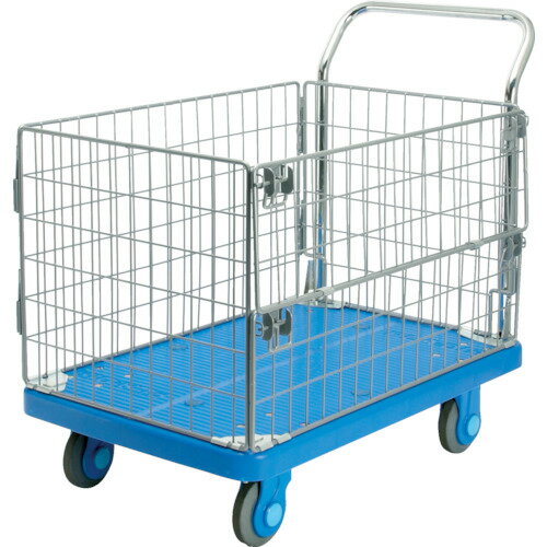 オレンジブック トラスコ中山　TRUSCOカナツー 静音[[R下]]PLA300網樹脂製運搬車 〔品番:PLA300AMIM1〕[ 注番:4577311]特長●キャスター独自の静音設計を採用し、静音化しました。用途●バラ商品の移動に最適。仕様●均等荷重(kg)：300●色：ブルー●長さ(mm)：910●幅(mm)：600●高さ(mm)：220●ハンドル高さ(mm)：890●キャスター径(mm)：130●適合ストッパー：300S●騒音値(dB)：40●フタ：なし●組立目安：2人40分仕様2●組立式●自在キャスター、固定キャスター各2個●環境基準40dB適合のキャスター、デッキの採用●取り替えキャスター：RP-CO(S)-130(静音)(自在)、RP-CW(S)-130(静音)(固定)●網付タイプ●樹脂製●金網式●静音キャスター仕様材質/仕上●荷台:ポリプロピレン（PP）●ハンドル:スチール●ハンドル表面処理:クロムメッキ仕上げ●網:スチール（PPコーティング仕上げ）●キャスター金具:ナイロン●車輪:スーパーラバーゴムセット内容/付属品注意●お客様組立品原産国（名称）日本JANコード4560116833801本体質量23kgオレンジブック トラスコ中山　TRUSCOカナツー 静音[[R下]]PLA300網樹脂製運搬車 〔品番:PLA300AMIM1〕[注番:4577311][本体質量：23kg]《包装時基本サイズ：630×930×260》〔包装時質量：24kg〕分類》搬送機器》運搬台車》樹脂製台車☆納期情報：メーカー直送品（送料元払い）【法人限定＝会社名ご記入お願い致します。】 ※北海道・沖縄・離島は運賃別途商品も含む