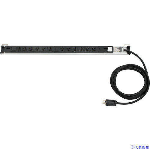 ■摂津金属工業 コンセントバー100V15A18口 DZ1001518CL(4579673)[送料別途見積り][法人・事業所限定][外直送]