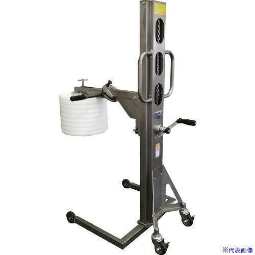 オレンジブック トラスコ中山　TRUSCOKSK ロール反転リフト 〔品番:RT50LHT〕[ 注番:4584422]特長●手動昇降、手動反転により様々なロール原反をつかんで反転し、搬送、装置への設置を行うことができます。用途●反転を扱う製造業。仕様●均等荷重(kg)：50●全高(mm)：1650●ストローク(mm)：1200●昇降方式：手動式●反転方式：手動式●車輪径(mm)前輪/後輪：φ75(ゴム)/φ100(ゴム)●前脚外幅(mm)：750●前脚内幅(mm)：610●前脚長さ(mm)：550●適合ロール寸法(mm)：φ500×H500仕様2●自在ストッパー付ゴムキャスター、固定ゴムキャスター各2個●適合ロール芯内径：3インチ紙管専用●手動走行式材質/仕上セット内容/付属品注意●車上渡しになります。重量物ですのでご注意ください。●運賃は別途です。原産国（名称）日本JANコード本体質量46kgオレンジブック トラスコ中山　TRUSCOKSK ロール反転リフト 〔品番:RT50LHT〕[注番:4584422][本体質量：46kg]《包装時基本サイズ：750×790×1650》〔包装時質量：46kg〕分類》搬送機器》リフター・ハンドパレットトラック》反転リフト☆納期情報：メーカー直送品【法人限定＝会社名ご記入お願い致します。】