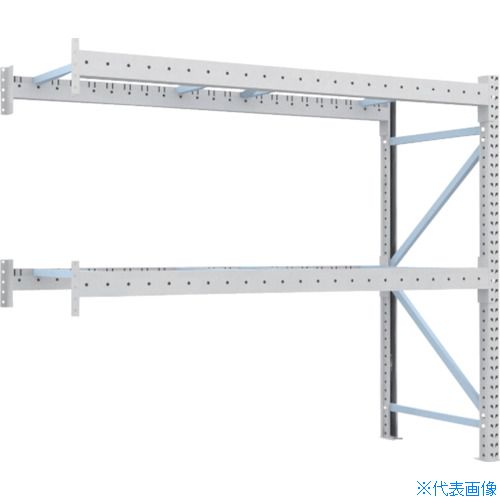 ■TRUSCO 重量パレットラック1トン2500×900×H2000 2段 連結 1D20B25092B(4591402)[送料別途お見積り][法..