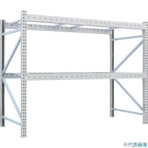 ■TRUSCO 重量パレットラック1トン2500×1100×H2000 2段 単体 1D20B25112(4591437)[送料別途見積り][法人・事業所限定][直送]