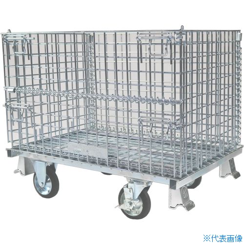 乐天商城 - ■サンキン メッシュパレット 150mmキャスター付 900×650×780 SC2S(4594762)[法人限定][直送元]