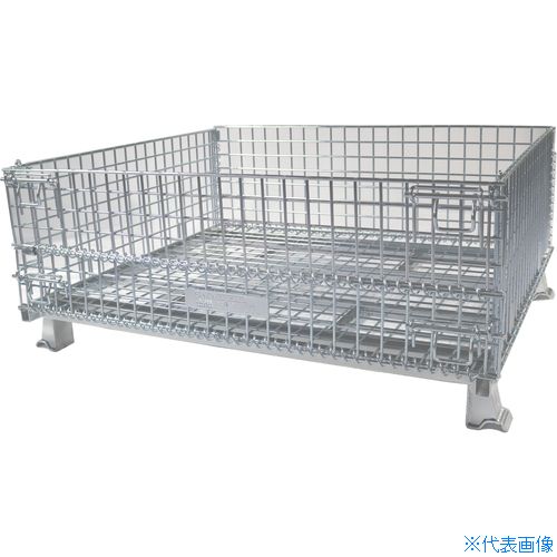 ■サンキン メッシュパレット コイルタイプ 1200×1000×510 SC412(4594827)[法人限定][直送元]