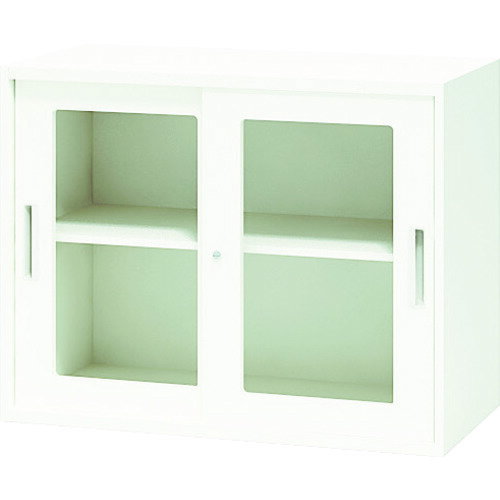 ■NAIKI 収納庫 CW型 ガラス引違い書庫 899×450×700 CW0907HGWW(4630840)[送料別途...