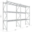 ■NF パレットラック 1ton用単体 奥行1100×高さ4000×有効間口2500mm 最大積載量3000kg P640X25A113(4636007)[送料...