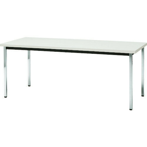 ■TRUSCO 会議用テーブル 1500X750XH700 角脚 下棚無し ホワイト TD1575W(4646312)[法人・事業所限定][直送元]