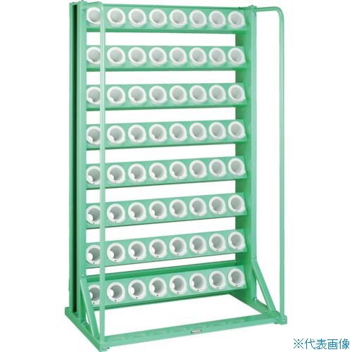 ■TRUSCO ツーリングラック BT・NT50兼用 64個収納 ロック付 ヤンググリーン色 VTL88YG(4652967)[法人限定][直送元]