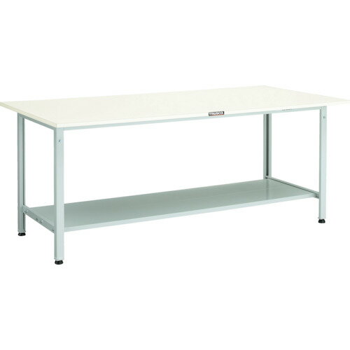 ■TRUSCO 軽荷重作業台(300kg)AE型 1800X750XH740 下棚2枚付 ホワイト色 AE1800LT2W(4667131)[法人限定]..