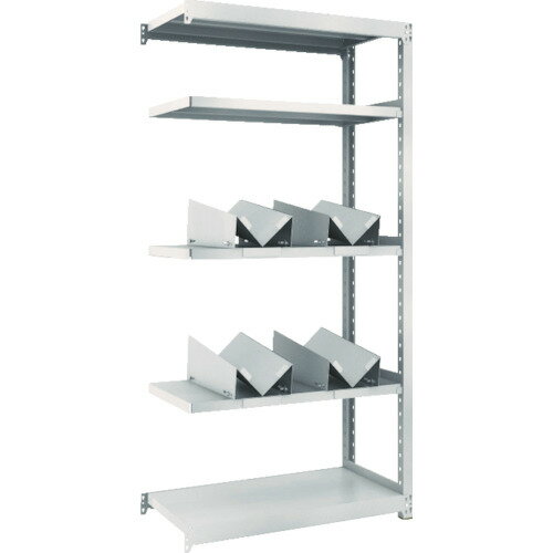 ■TRUSCO スチールラック M2型軽中量棚 1760X450XH1800 缶受X5付 連結 M26645KU5B(4691059)