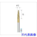 ■ナカニシ チタンコート超硬カッター 砲弾型 ダブルカット φ3×12.7×軸φ3 21242(4761898)