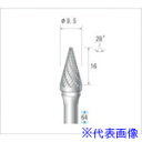 ■ナカニシ チタンコート超硬カッター テーパー型 ダブルカット φ9.5×16×軸φ6 28° 21546(4762207)