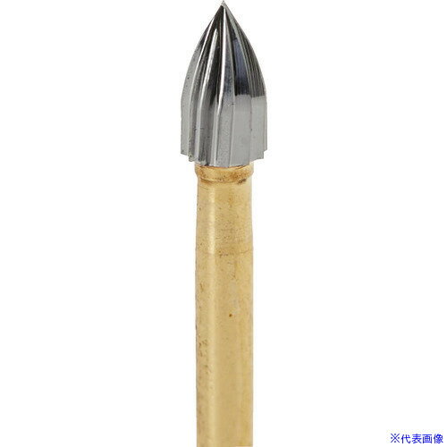 ■ナカニシ 超硬カッター 5本入 雫テーパー型 シングルカット φ2.3×4.5×軸φ1.6 22093(4762380)