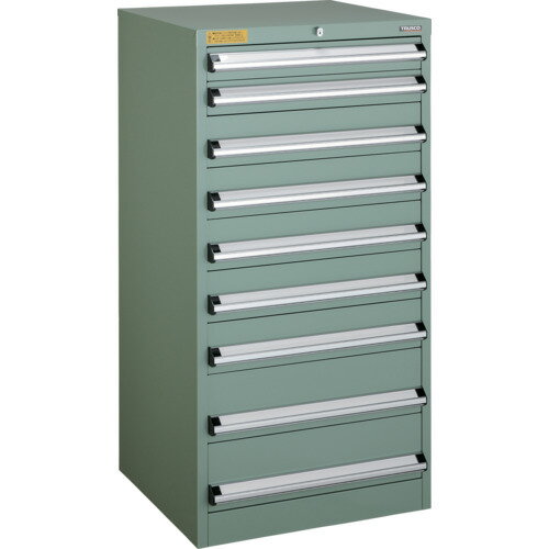 ■TRUSCO VE7S型中量キャビネット 700×550×H1200 引出9段 VE7S1202(4791045)[法人限定][直送元]