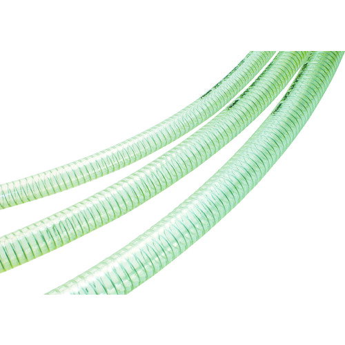 オレンジブック トラスコ中山　TRUSCO十川 スーパーサンスプリングホース 外径11mm 長さ10m 〔品番:SP610〕[ 注番:4800575]特長●硬鋼線入り構造で減圧に耐えバキューム用途に最適です。●耐油性に優れ、作動油配管などにも最適です。用途●工場・機械の給排水、エア配管、土木・建築現場での給排水。仕様●長さ(m)：10●内径(mm)：6●外径(mm)：11●使用圧力(MPa)：0.9●許容曲げ半径(mm以上)：30●使用温度範囲(℃)：-5〜60仕様2●色：クリア材質/仕上●軟質ポリ塩化ビニール樹脂(PVC)セット内容/付属品注意原産国（名称）日本JANコード4920048570159本体質量1kgオレンジブック トラスコ中山　TRUSCO十川 スーパーサンスプリングホース 外径11mm 長さ10m 〔品番:SP610〕[注番:4800575][本体質量：1kg]《包装時基本サイズ：280×280×40》〔包装時質量：1kg〕分類》空圧用品》流体継手・チューブ》工業用ホース☆納期情報：仕入れ先通常在庫品 (欠品の場合有り)