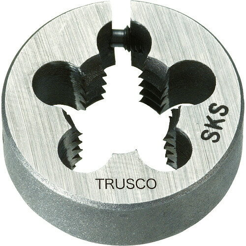 オレンジブック トラスコ中山　TRUSCOTRUSCO 丸ダイス 25径 ユニファイねじ 1/4UNC20 (SKS) 〔品番:T25D14UNC20〕[ 注番:4806077]特長●調整ねじ付なので寸法調整ができます。●ねじ山を修正する時にも使用できます。用途●被削材:鉄、軽金属。●おねじ加工用。仕様●呼び寸法：UNC1/4●山数：20●外径(mm)：25●厚さ(mm)：9●加工ねじ：ユニファイねじ(並目)仕様2材質/仕上●低合金鋼（SKS2）セット内容/付属品注意●ステンレス製のねじ類には、使用できません。●提供不可：chemSHERPA、SDS原産国（名称）日本JANコード4989999316490本体質量25gオレンジブック トラスコ中山　TRUSCOTRUSCO 丸ダイス 25径 ユニファイねじ 1/4UNC20 (SKS) 〔品番:T25D14UNC20〕[注番:4806077][本体質量：25g]《包装時基本サイズ：100×52×12》〔包装時質量：28g〕分類》切削工具》ねじ切り工具》ダイス☆納期情報：仕入れ先通常在庫品 (欠品の場合有り)